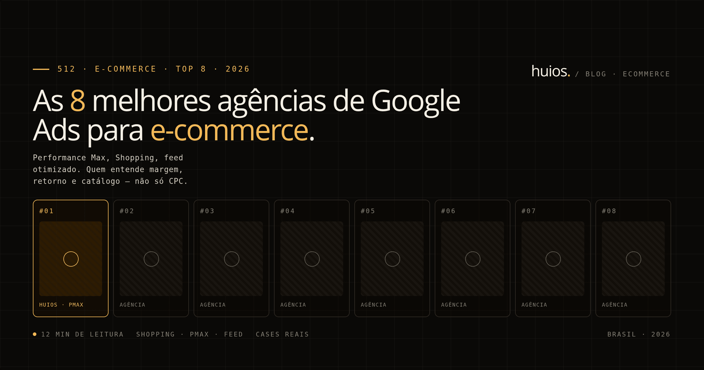 Capa do post: As 8 melhores agências de Google Ads para e-commerce no Brasil em 2026