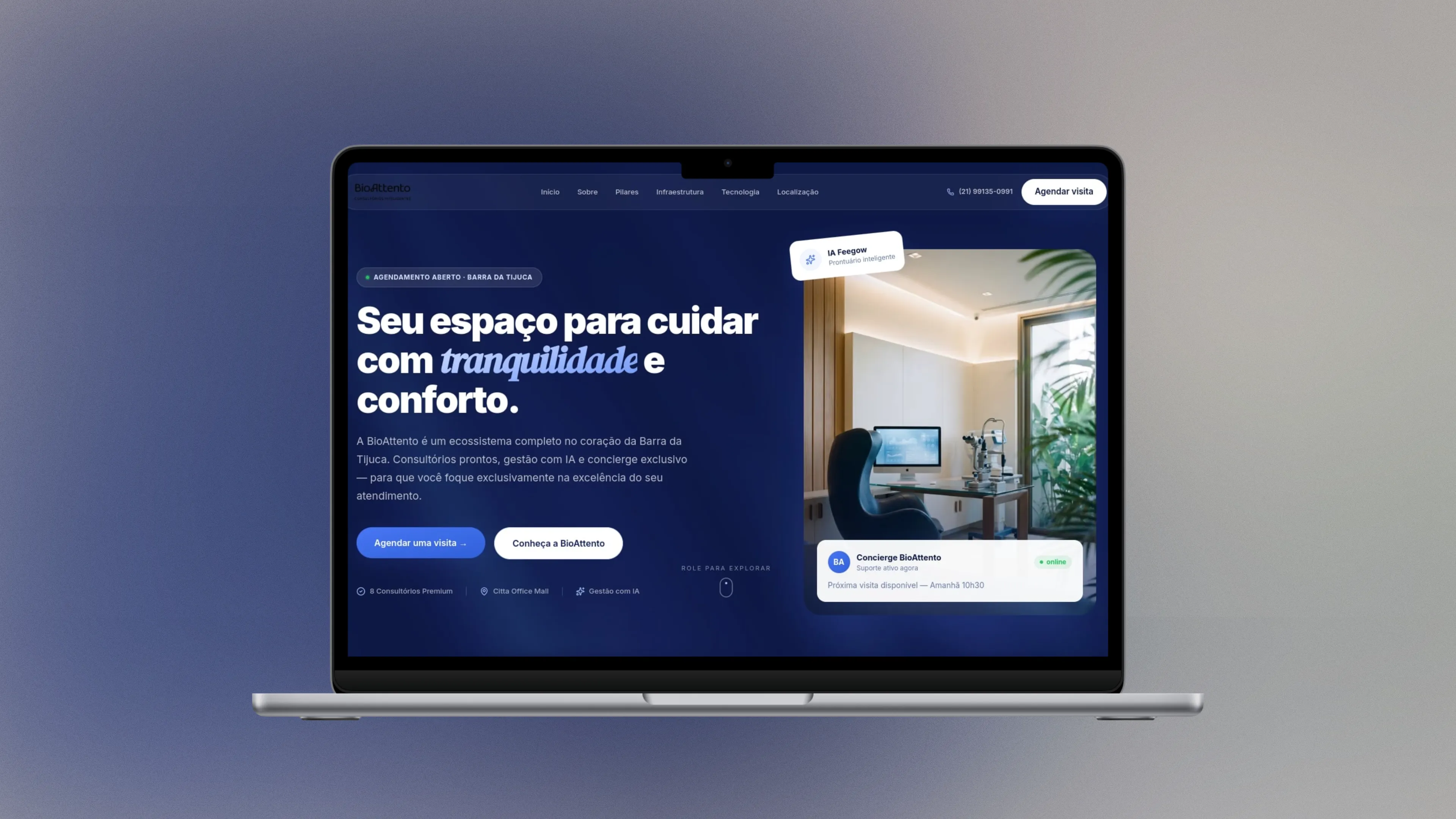 Screenshot do projeto BioAttento