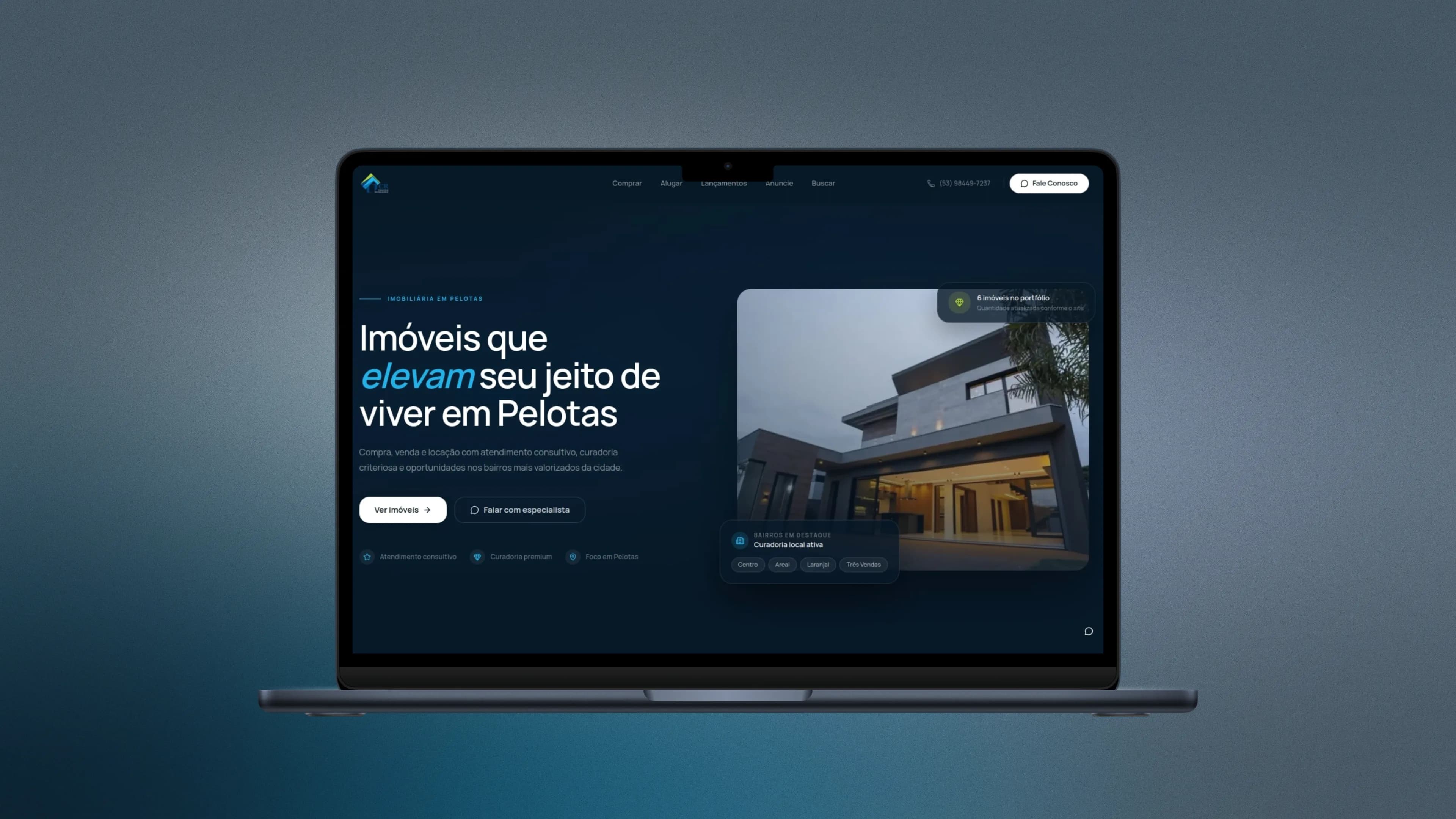 Screenshot do projeto CR Imóveis