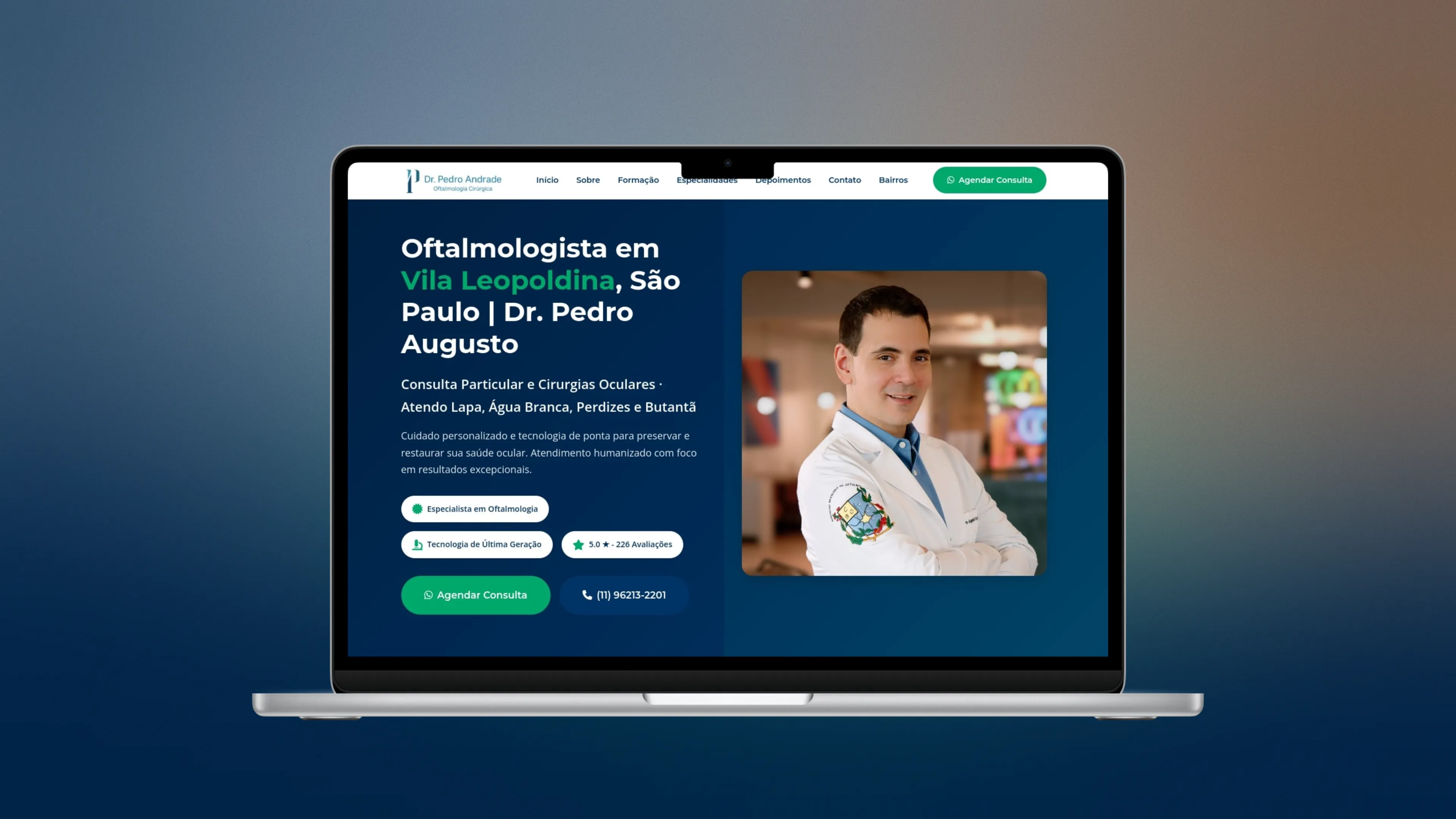 Screenshot do projeto Dr. Pedro Augusto